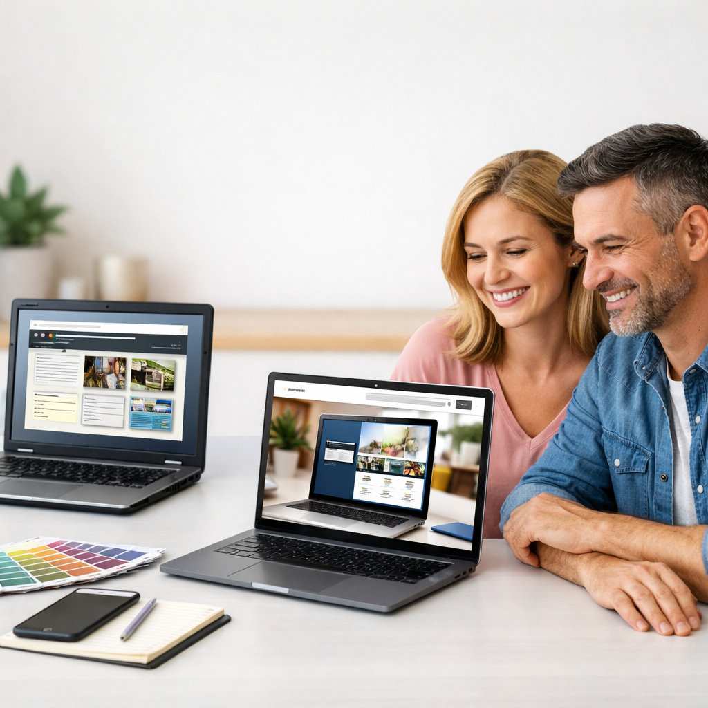 Modern website redesign showcasing transformation from outdated to contemporary design