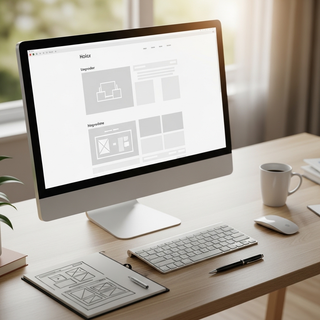 Local web design team collaborating with business client